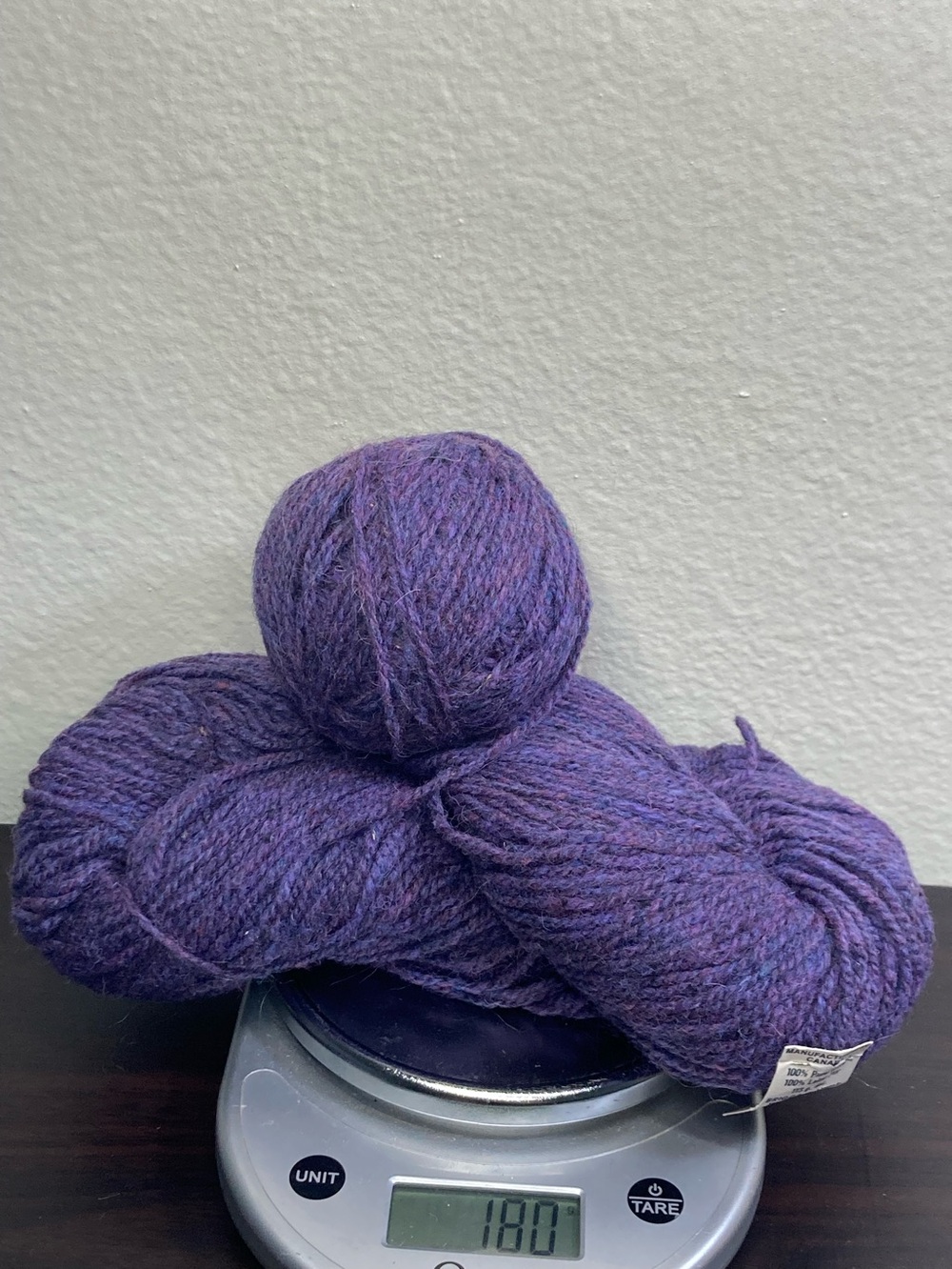 🐱 🐶 180 g / 6.35 oz Purple 100% Wool Briggs & Little Woolen Mills Yarn Bundle